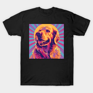 Golden Retriever in 70's T-Shirt